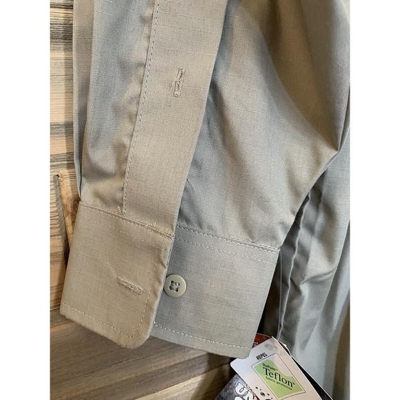 TRU-SPEC 24-7 Series Khaki Field Tactical Long Sleeve Zip Up Shirt Men's Sz XL - Picture 6 of 14